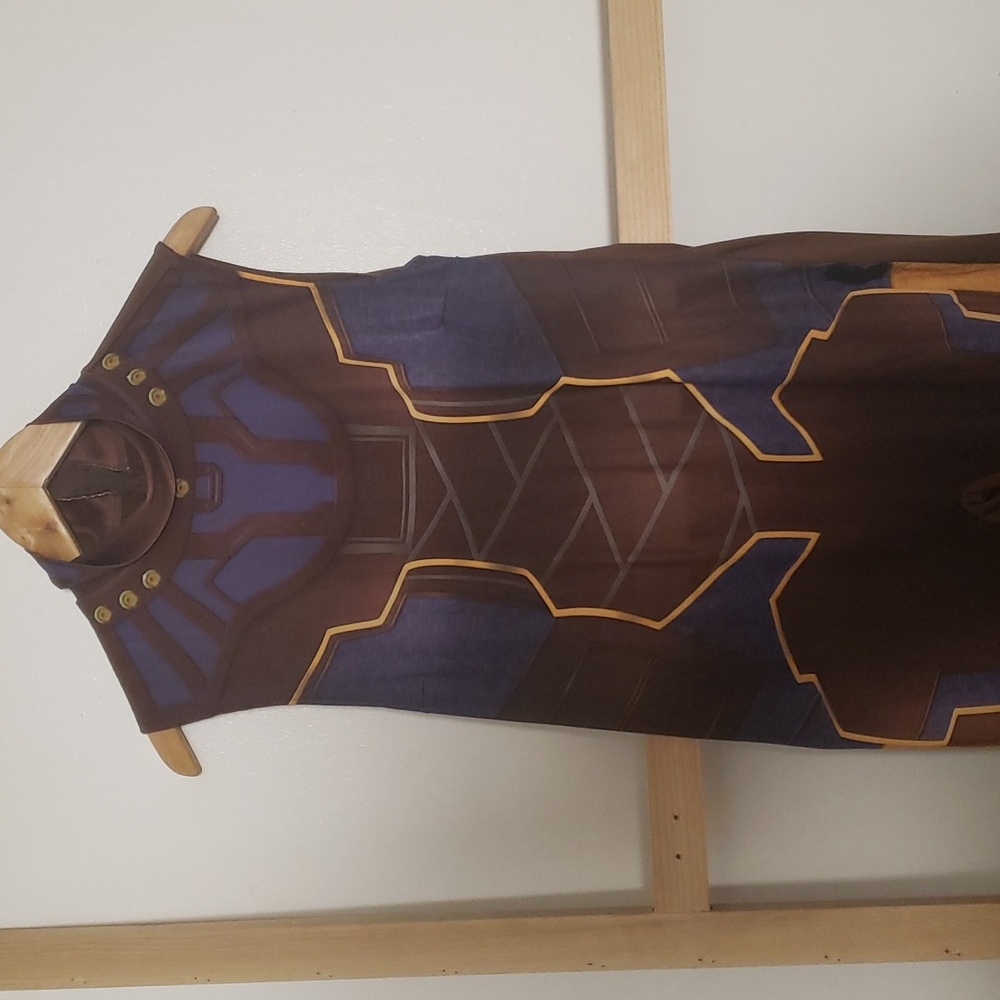 Black Panther Marvel One Piece Custome jumper Size Large girls woman euc